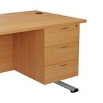 Jemini 3 Drw Fixed Ped Beech