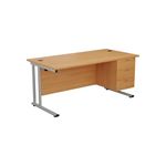 Jemini 3 Drw Fixed Ped Beech