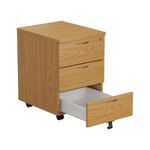Jemini 3Drw Mobile Pedestal Nova Oak