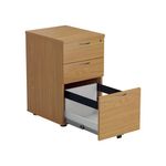 3Drw Under Desk Pedestal Nova Oak