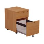First 2 Drawer Mobile Pedestal Beech