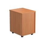 First 3 Drawer Mobile Pedestal Beech