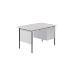 5 Star Rect 2 Drw Ped White