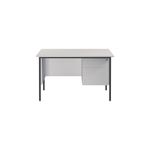 5 Star Rect 2 Drw Ped White