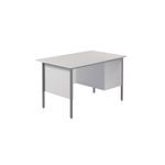 5 Star Rect 3 Drw Ped White