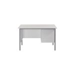 5 Star Rect 3 Drw Ped White