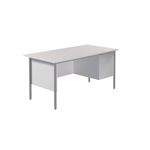 5 Star Rect 2 Drw Ped White