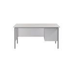 5 Star Rect 2 Drw Ped White