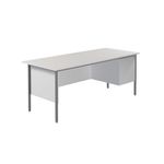 5 Star Rect 2 Drw Ped White