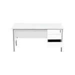 5 Star Rect 3 Drw Ped White