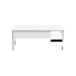 5 Star Rect 3 Drw Ped White