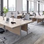 Jemini Single Rect Desk 800 Beech