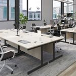 Jemini Single Rect Desk 800 G/Oak