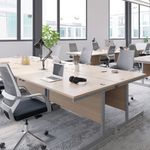 Jemini Single Rect Desk 800 G/Oak