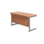 Jemini Rect Desk 1200 Beech/Silver