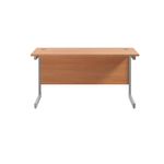 Jemini Rect Desk 1200 Beech/Silver