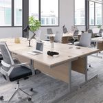 Jemini Rect Desk 1200 G/Oak/Silver