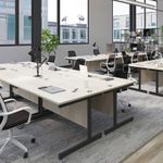 Jemini Single Rect Desk 1400 White