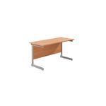 Jemini Single Rect Desk 1400 White