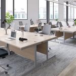 Jemini Single Rect Desk 1400 White