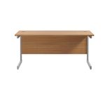 Jemini Single Rect Desk 1600 N/Oak