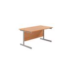 Jemini Rect Desk 1200 Beech/Silver