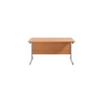 Jemini Rect Desk 1200 Beech/Silver