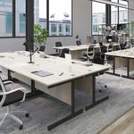 Jemini Single Rect Desk 1400 White