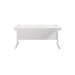 Jemini Single Rect Desk 1600 White