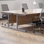 Jemini Rdl Lh Cantilever Desk G/Oak