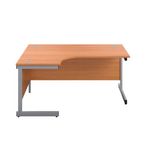 First Radial Lh Desk 1600 Bch/Slv