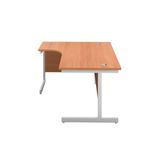 First Radial Lh Desk 1600 Bch/White