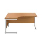 First Radial Lh Desk 1600 Noak/Wht