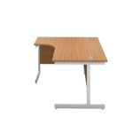 First Radial Lh Desk 1600 Noak/Wht