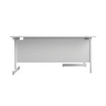First Radial Lh Desk 1600 Wht/Wht