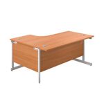 First Radial Rh Desk 1600 Bch/White