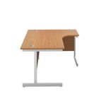 First Radial Rh Desk 1600 Noak/Wht