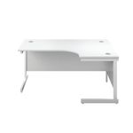 First Radial Rh Desk 1600 Wht/Wht