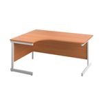 First Radial Lh Desk 1800 Bch/White