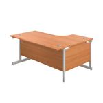 First Radial Lh Desk 1800 Bch/White