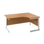 First Radial Rh Desk 1800 Noak/Wht