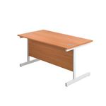 First Rect Desk 1400 Beech/White