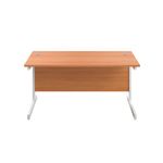 First Rect Desk 1400 Beech/White