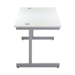 First Rect Desk 1600 White/Silver