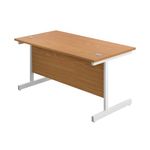 First Rect Desk 1600 Nova Oak/White