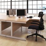 First Rect Desk 1800 Beech/Silver