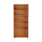 First 4 Shelf Wooden Bookcase Beech