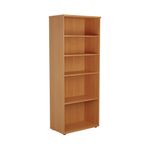 First 4 Shelf Wooden Bookcase Beech