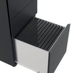 Jemini Slimline Pedestal Steel Black