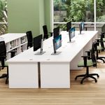 Jemini Rect Panel End Desk N/Oak/Wht